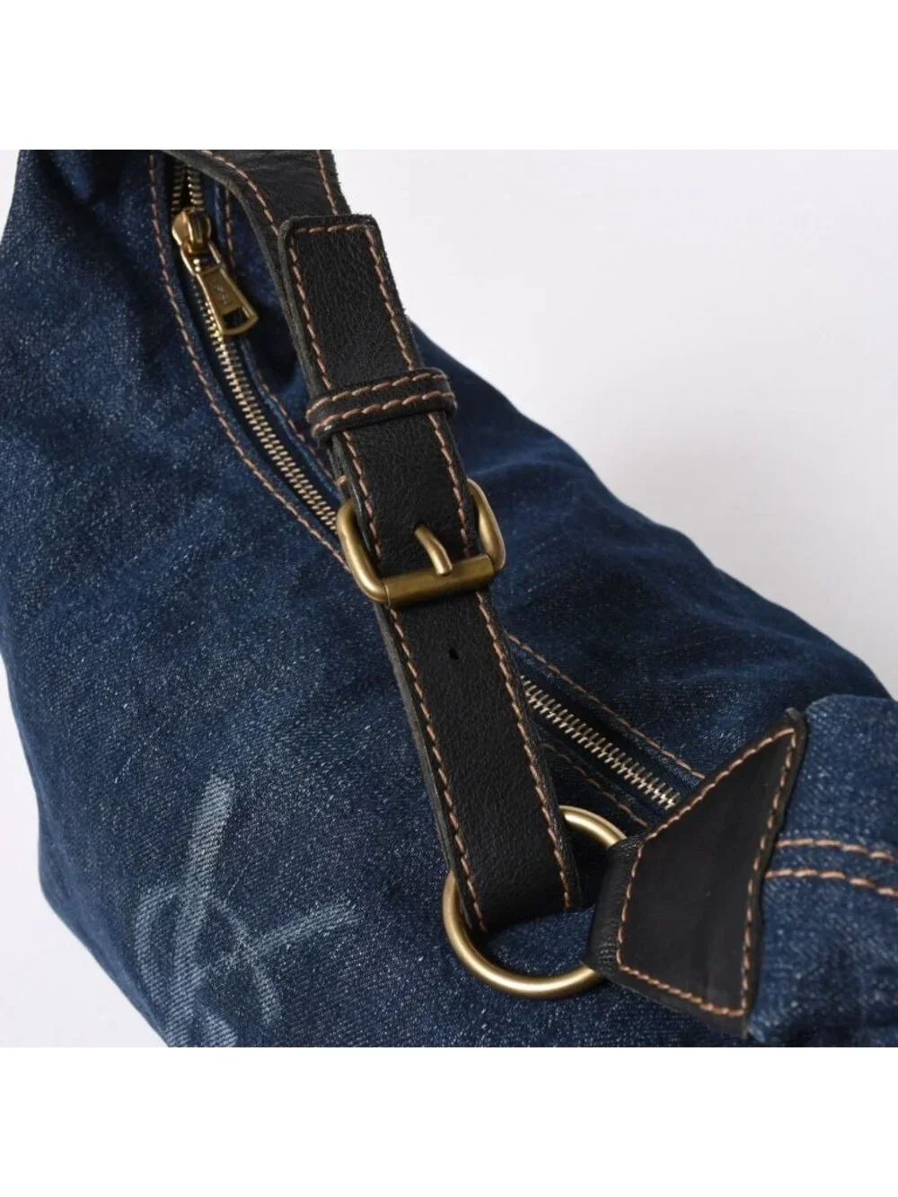 Saint Laurent Bag Cassandra Denim Blue Gold